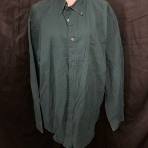 Dockers XXL Long Sleeve Green Button Up Shirt